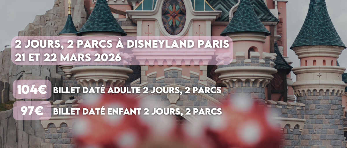 Disneyland - Offre 2 jours 2 parcs